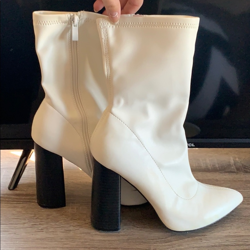 Public Desire leather heel boots